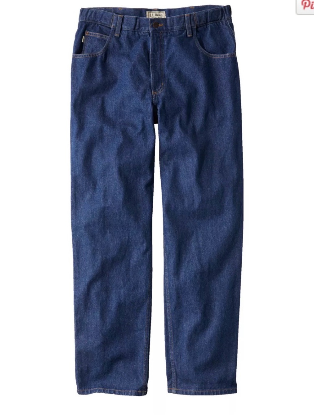 NWT L.L. Bean Men’s Natural Fit Straight-Leg Dark Wash Jeans